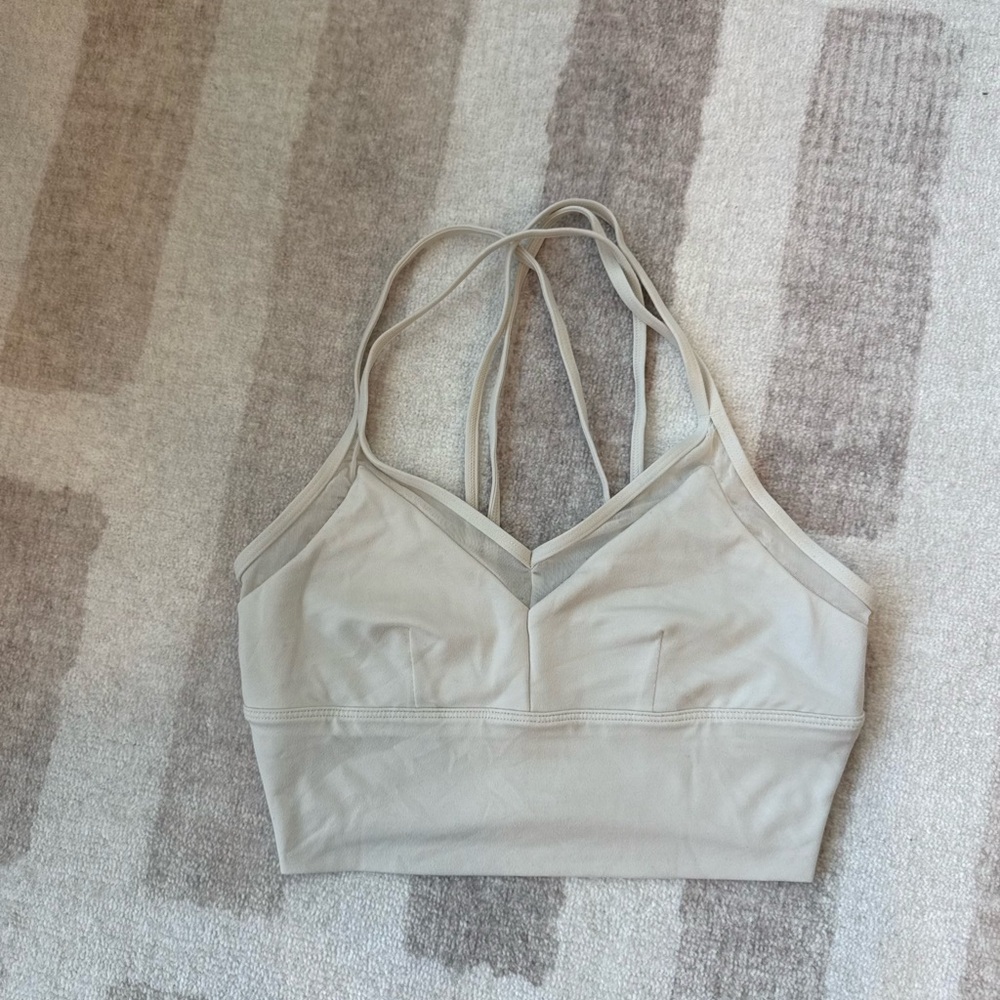 ALO Yoga Cream Strappy Bralette